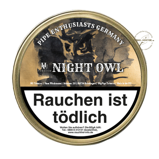 HU TOBACCO Pipe Enthusiasts Germany NIGHT OWL