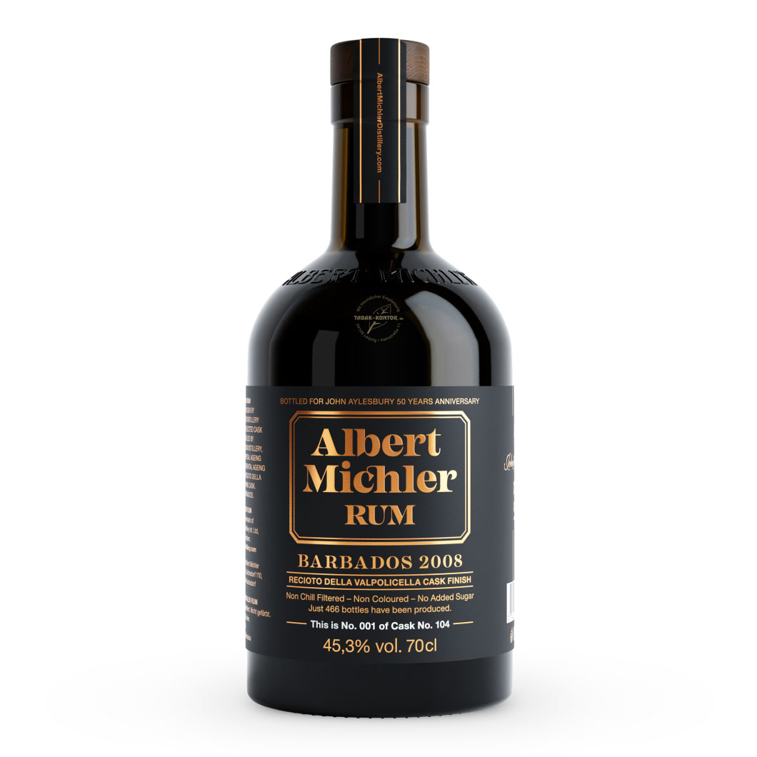 Albert Michler Single Cask Rum Barbodos 2008 for 50y John Aylesbury