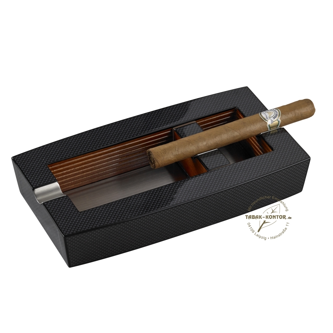 Zigarrenascher Carbon-Design / Holz